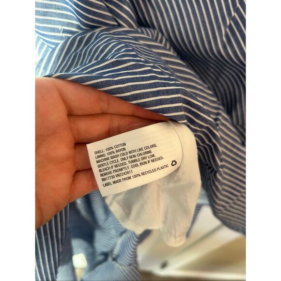 A new day asymmetric blue stripe skirt size 4 - Picture 8 of 8